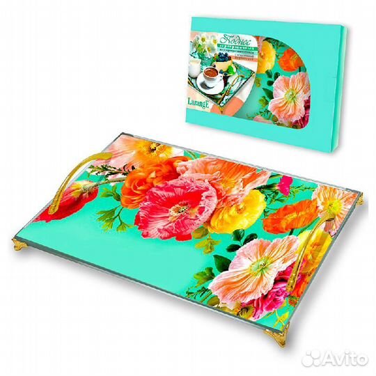 Поднос сервировочный 20,6x30,6см larange с металли