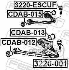 Опора шаровая cadillac escalade III 2007-2013 3