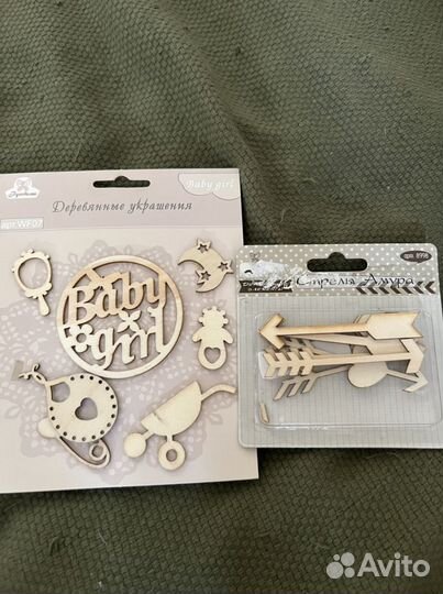 Деревянный декор для скрапбуккинга