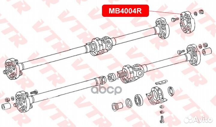 Муфта вала карданного MB4004R VTR