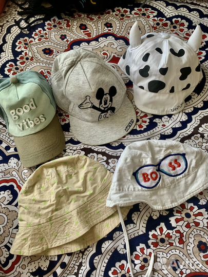 Летние панамки и кепки на мальчика 1-2