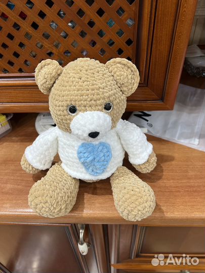 Вязанный мишка крючком ручная работа