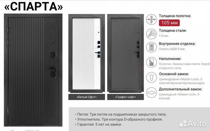 Дверь входная металлическая новая