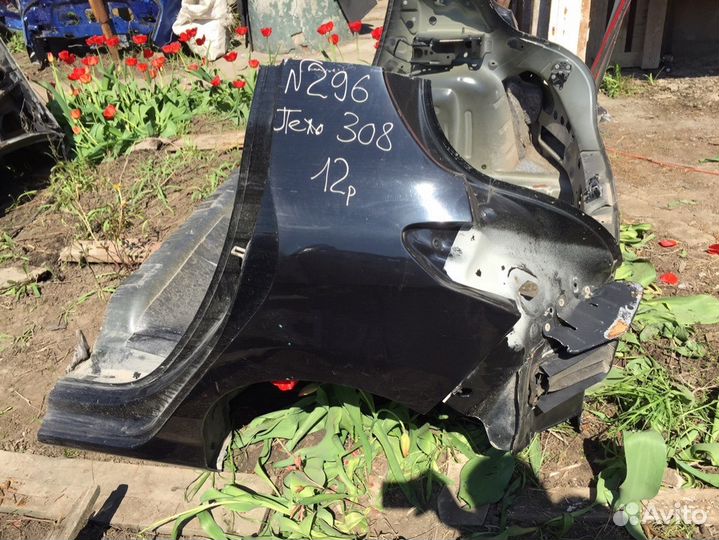 Крыло заднее левое peugeot 308