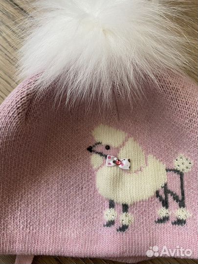 Шапка для девочки 4-6 лет р52-54