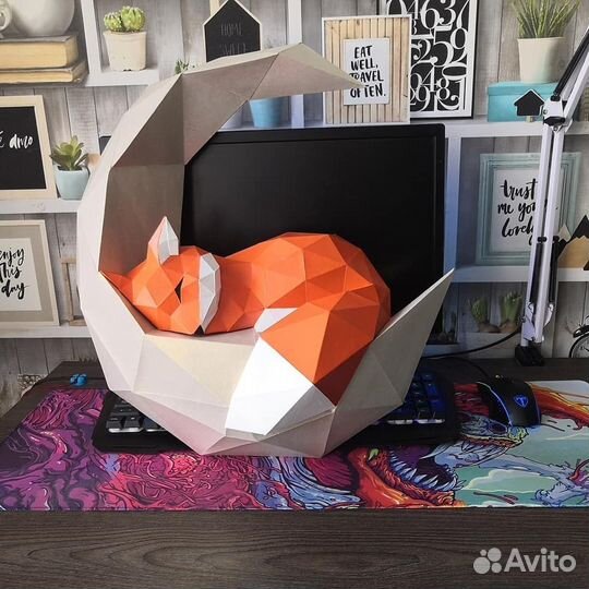 Полигональные фигуры - 3D декор из бумаги (картон)