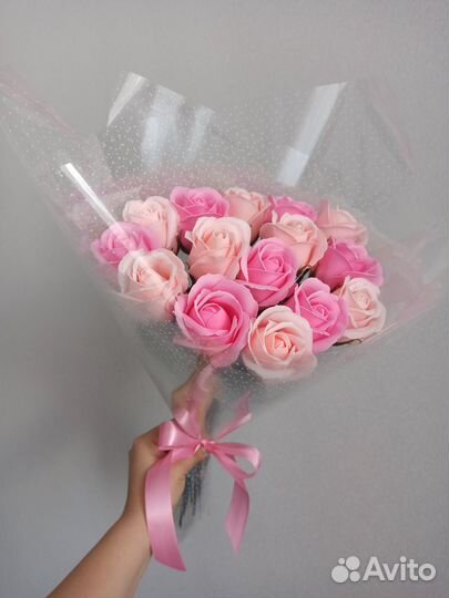 Букет из 15 мыльных роз девушке,маме, бабушке