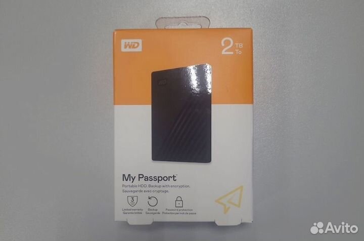 Внешний HDD диск WD My Passport 2TB, USB 3.2