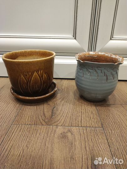 Керамические горшки 2шт