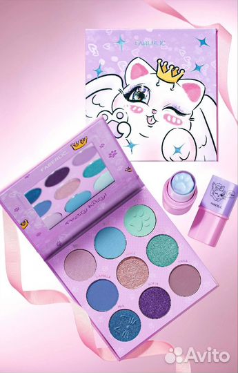 Палетка теней для мамы и дочки Glam Kitty