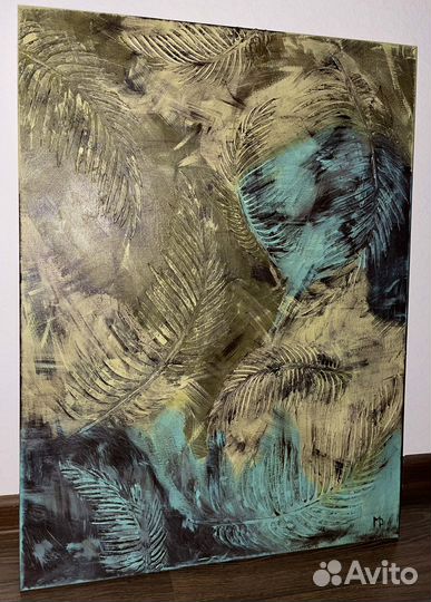 Картина интерьерная абстракция пальмы