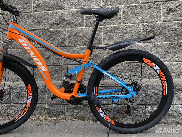 Велосипед горный двухподвес Dinos 26