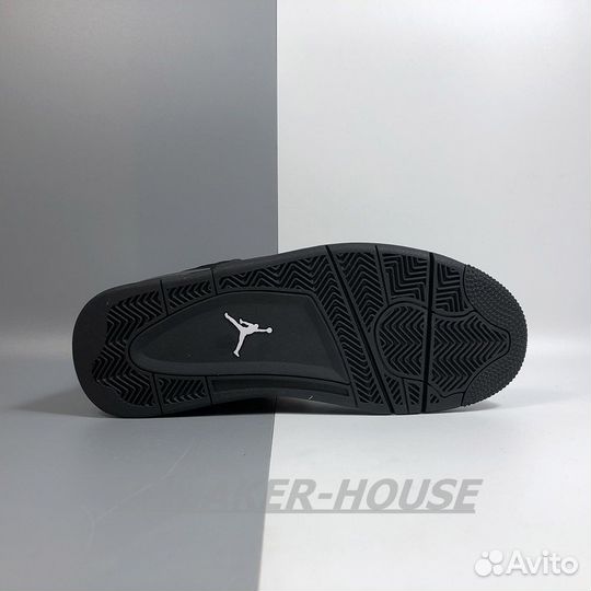 Кроссовки Air Jordan 4 “Black Cat” Black Light Gra
