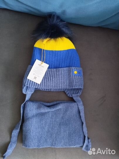Новый комплект шапка+снуд для мальчика