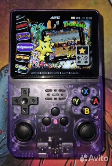 Портативная игровая консоль R36S с русскими играми