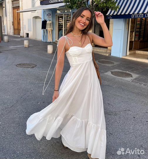 Белое платье Zara Xs, S, M, L