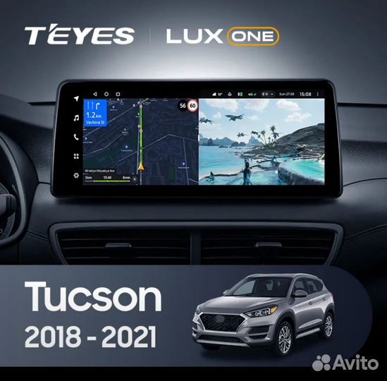 Магнитола Teyes LuxOne 6/128 на Hyundai Tucson 18+