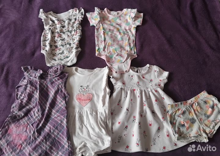 Детские вещи пакетом 74, 80,86. На девочку