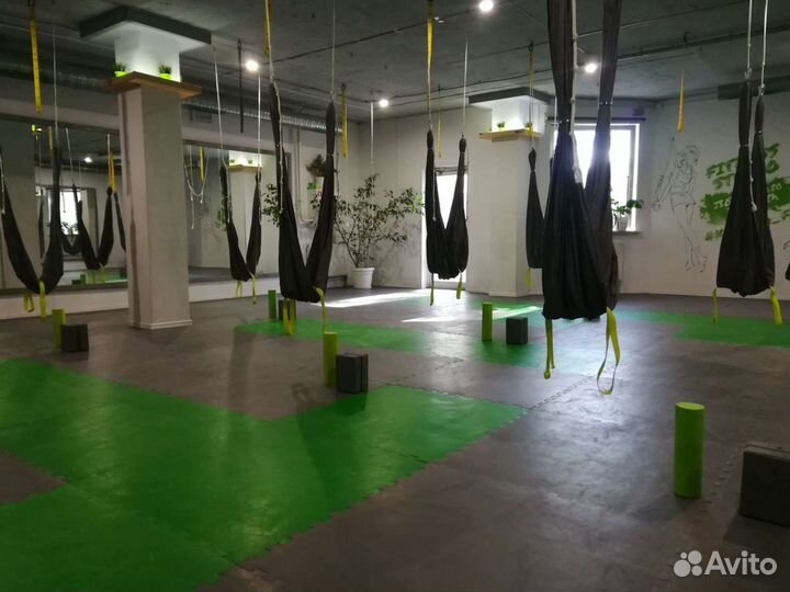 Зал для фитнеса 150 кв.м (петли TRX и Гамаки)