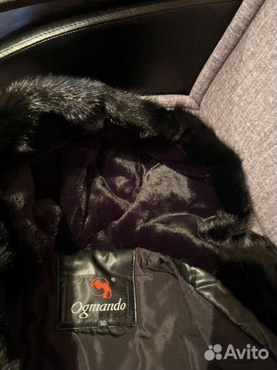Куртка экокожа мужская зимняя размер 50