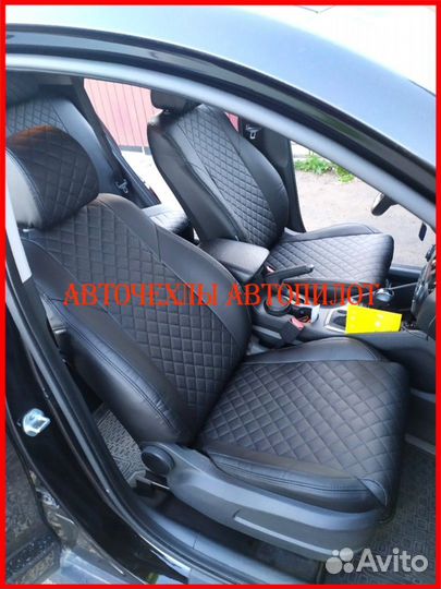 Чехлы Автопилот Hyundai Tucson 4 из экокожи чёрные