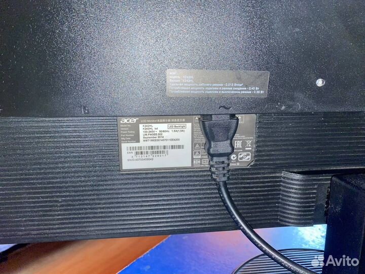 Монитор Acer K242HL 60Hz 24''