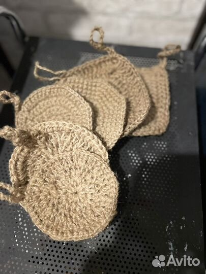 Набор мочалок из джута