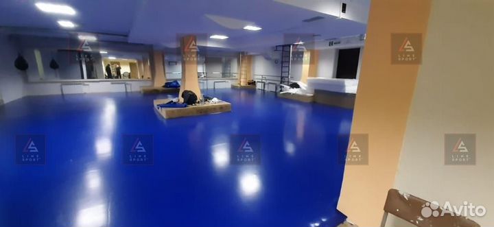 Борцовский ковер 6х6 одноцветный люверсы