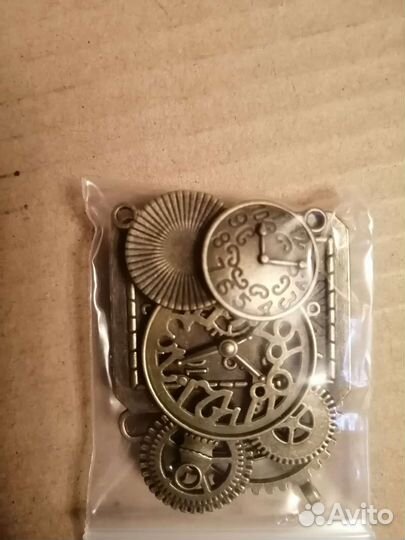 Набор часов, винтажные подвески, скрапбукинг