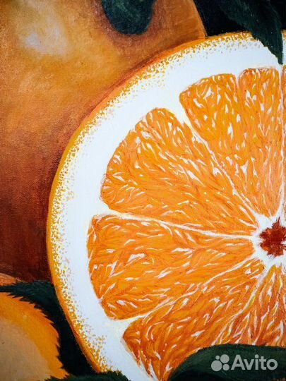 Картина акрилом «апельсины»