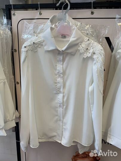 Блузка белая школьная