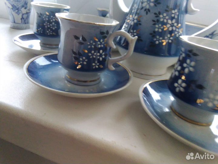 Кофейный набор с молочником Бронницкий фарф.завод