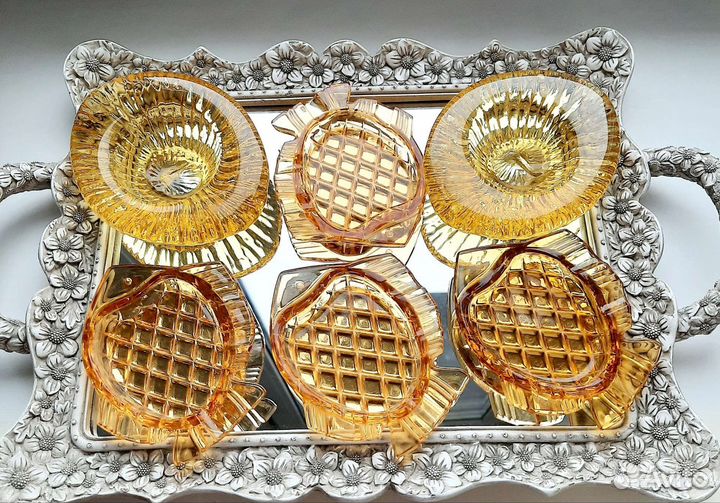 Пепельница цветное стекло СССР