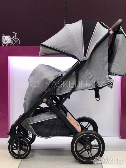 Коляска вездеход luxmom 609 серый