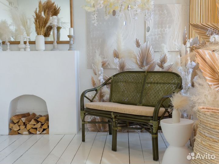 Диван плетеный из ротанга Петани