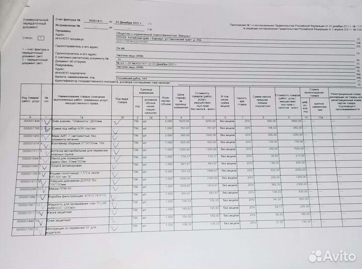 Экипировка для перевозки опасных грузов