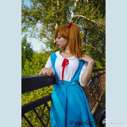 Парик косплей Аска из аниме Евангелион