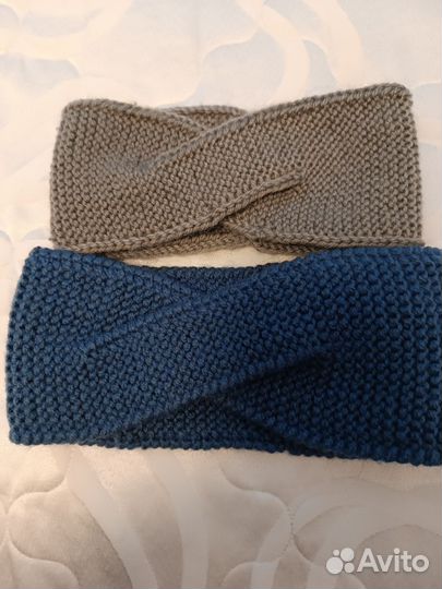 Повязка на голову вязаная