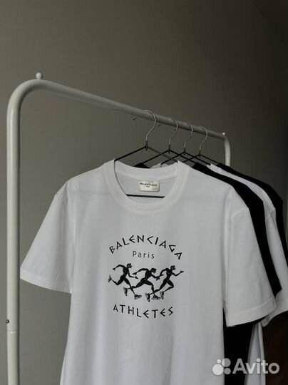 Хлопковая футболка balenciaga athletes lux