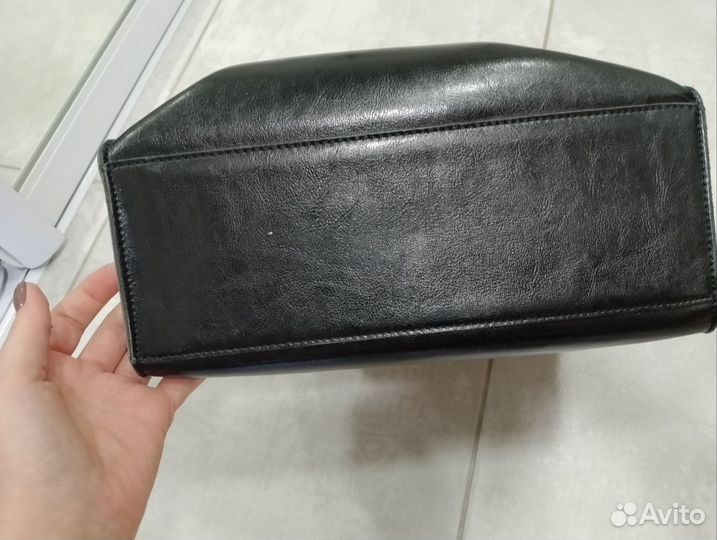 Сумка женская натуральная кожа черная