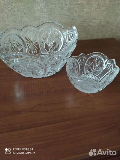 Набор салатников. хрусталь