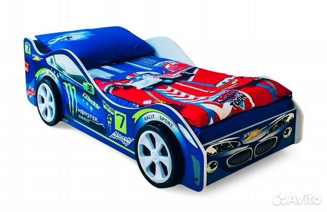 Кровать машинка с высокими бортами