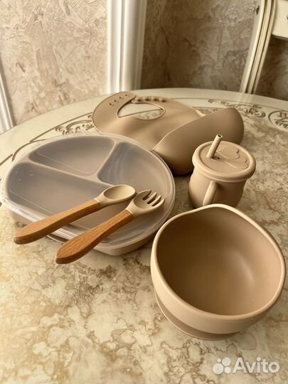 Набор детской силиконовой посуды