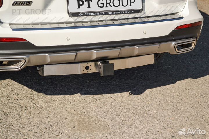 Фаркоп съемный квадрат с нерж GAC GS8 2019+