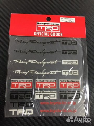 Наклейки TRD маленькие в блистере Япония