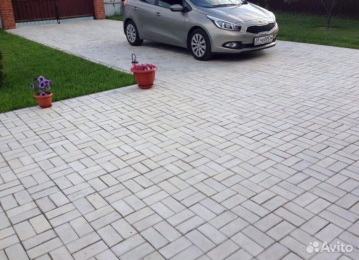 Брусчатка кирпичик 200 х 100 х 40