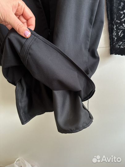 Платье женское черное вечернее с кружевом 8/34