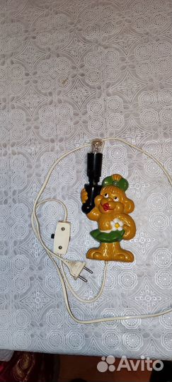 Бра-светильник-ночник СССР Обезьянка Алюминий