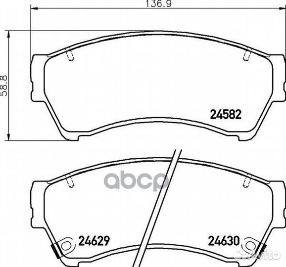 Колодки тормозные дисковые перед NP5017 NIS