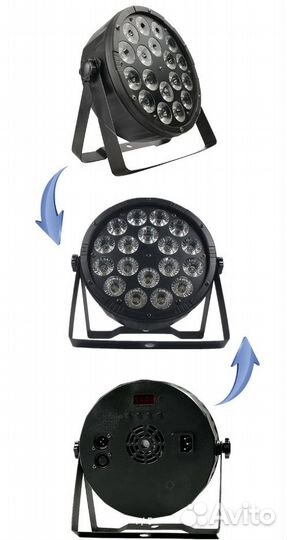 LED Стробоскоп 18x12 Ватт Цветомузыка Светомузыка